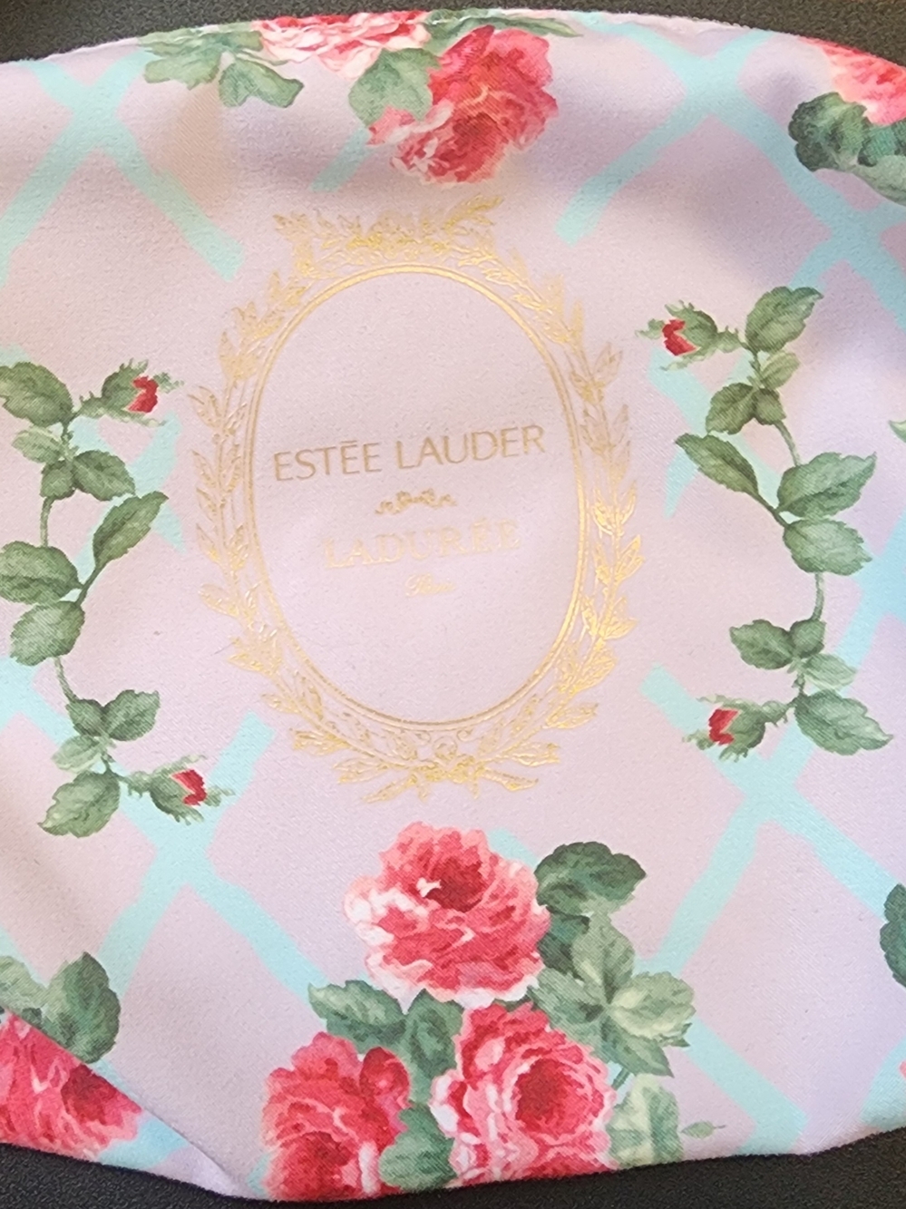Estee Lauder Pink Floral Cosmetic Pouch